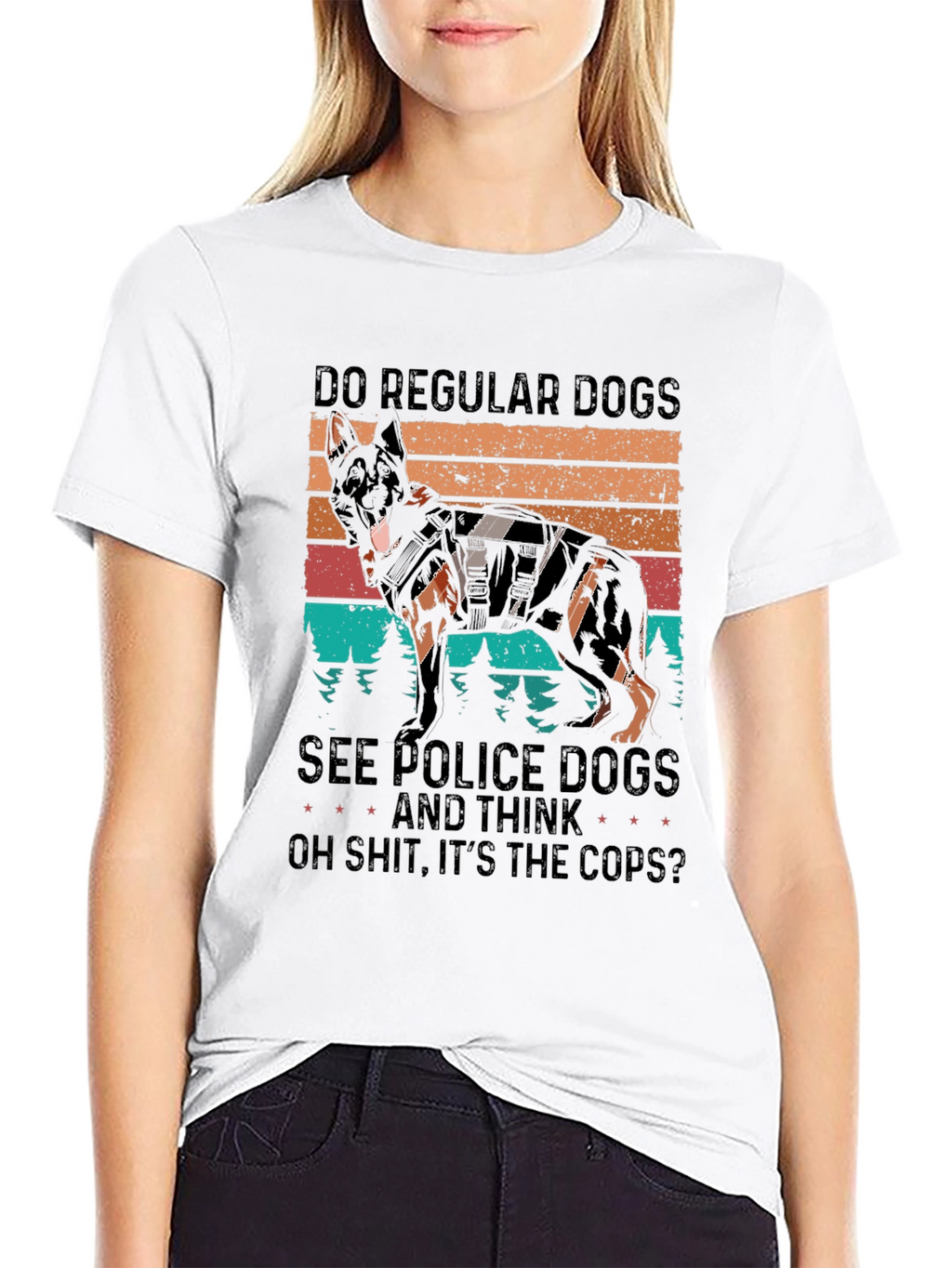 Police Dog T-Shirt Funny K9 Cop Apparel