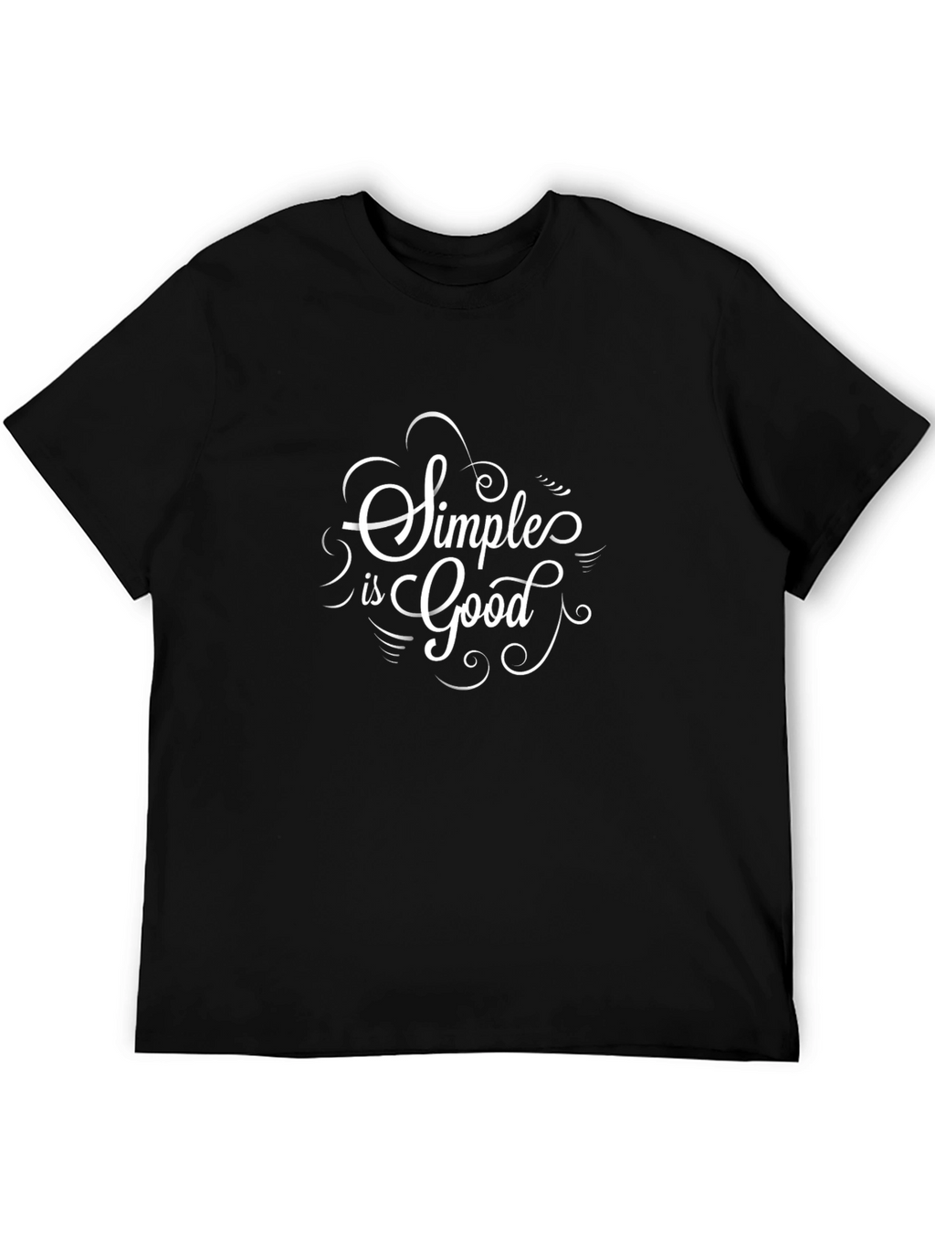 Simple is Good Black Graphic Tee