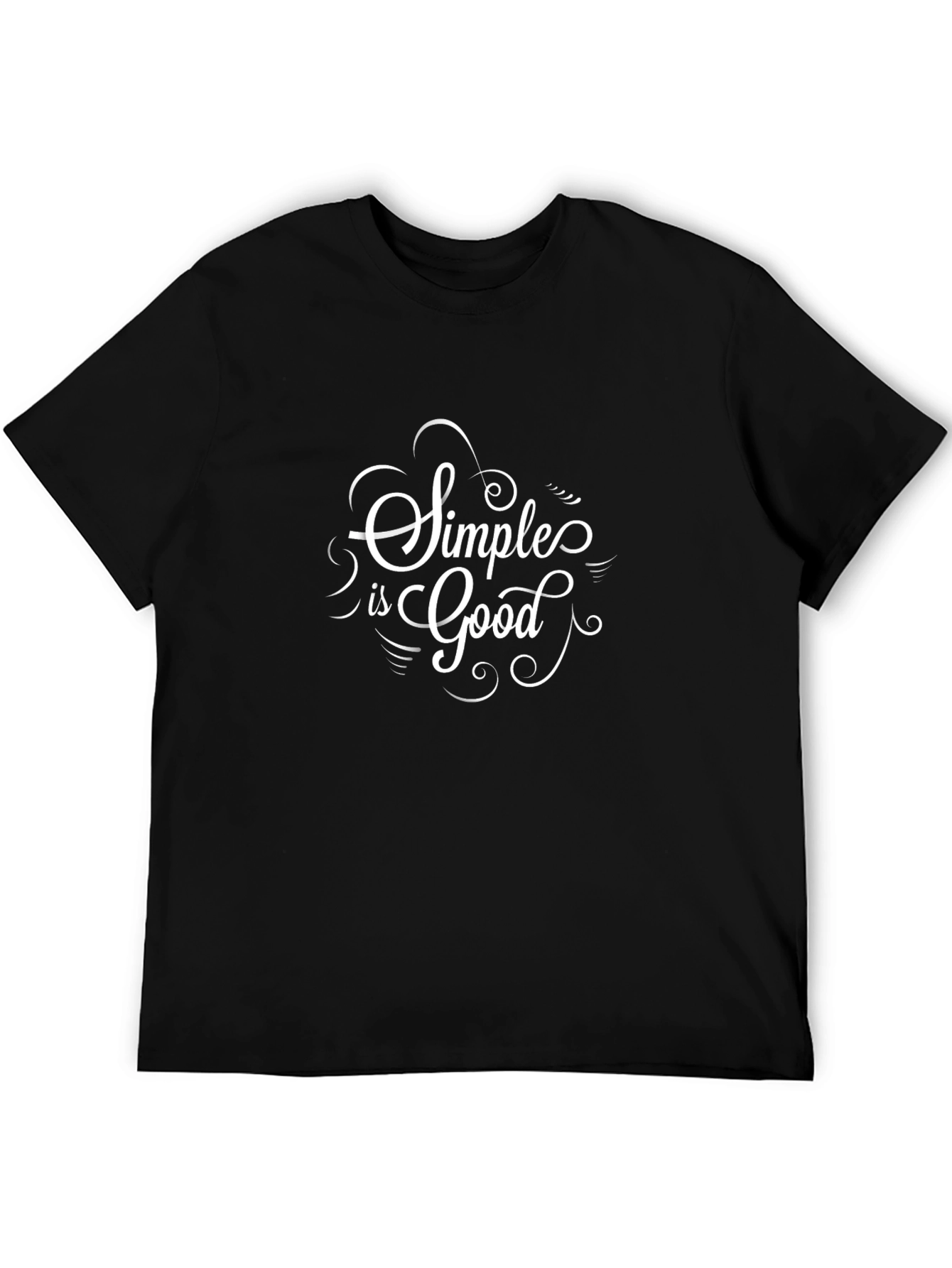 Simple is Good Black Graphic Tee