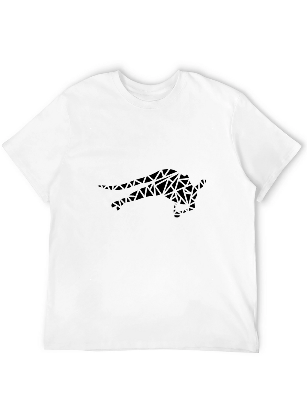 Geometric Buffalo Graphic Black T-Shirt