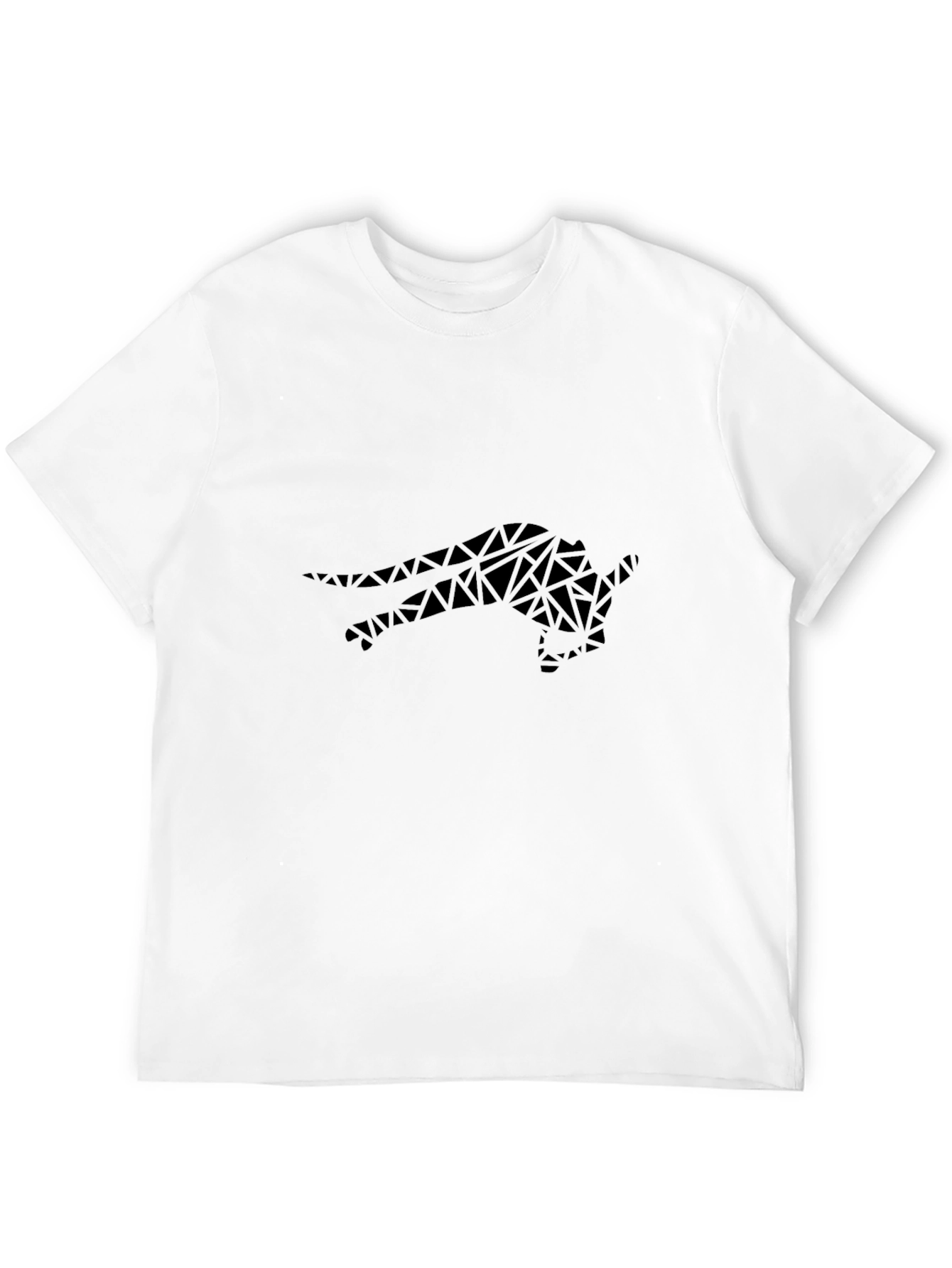 Geometric Buffalo Graphic Black T-Shirt