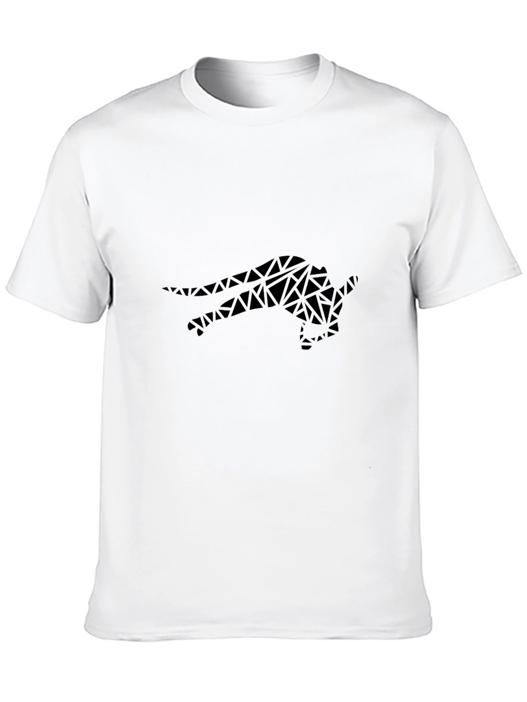 Geometric Buffalo Graphic Black T-Shirt