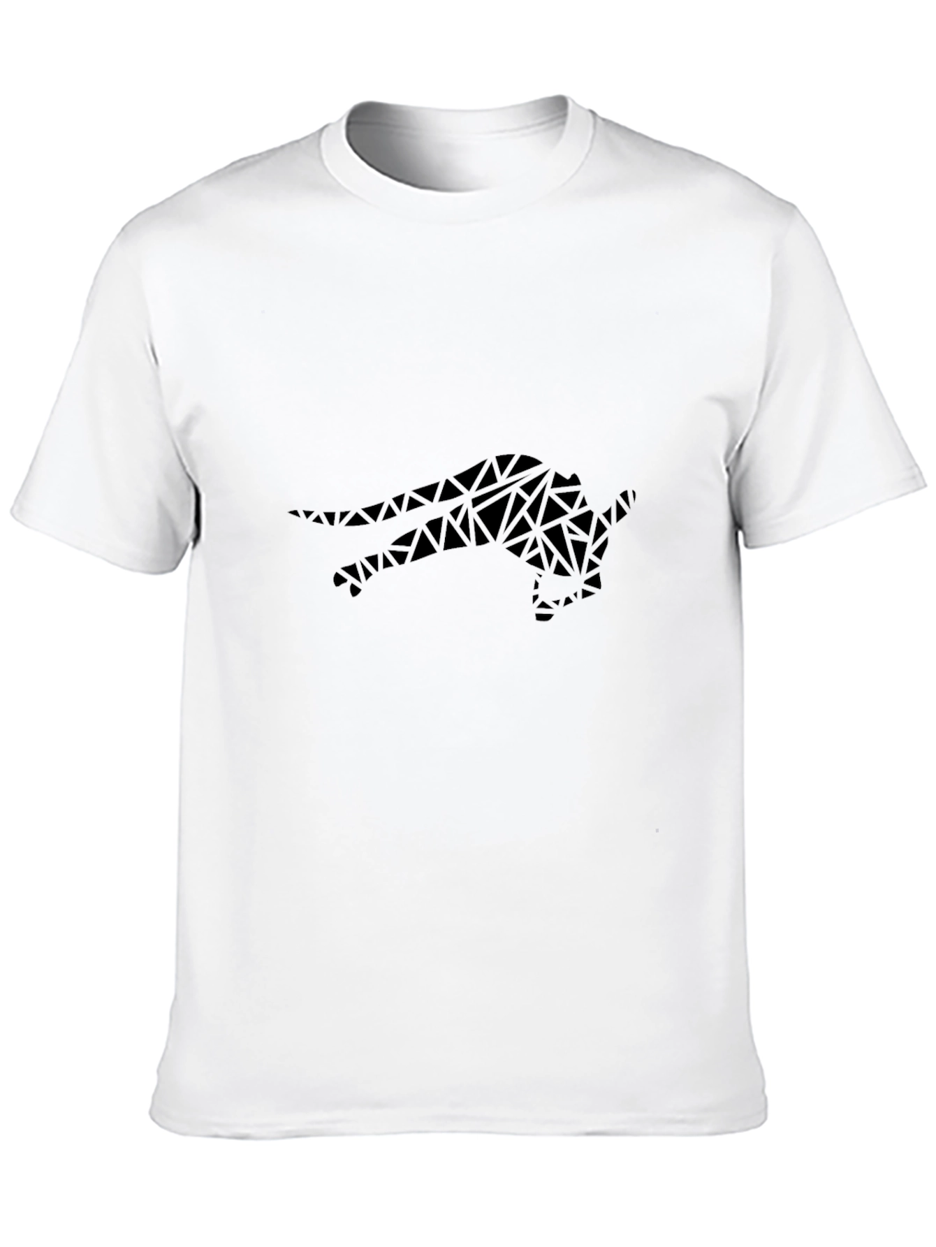 Geometric Buffalo Graphic Black T-Shirt