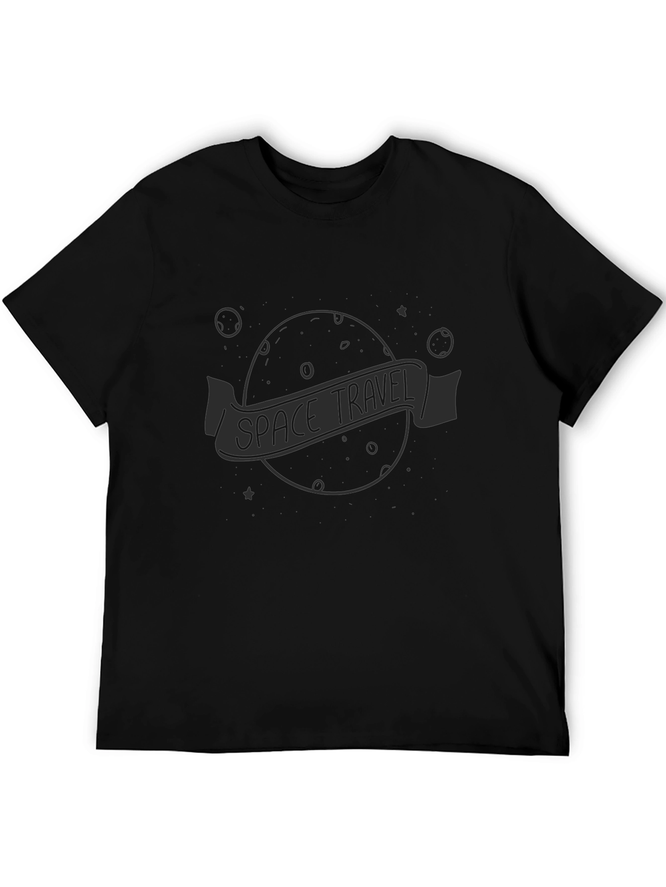 Space Travel Graphic Black T-Shirt