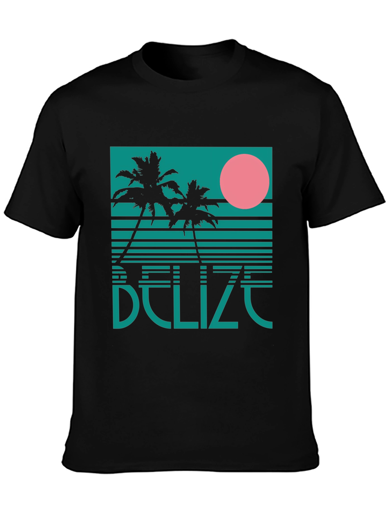 Belize Retro Palm Tree Graphic T-Shirt