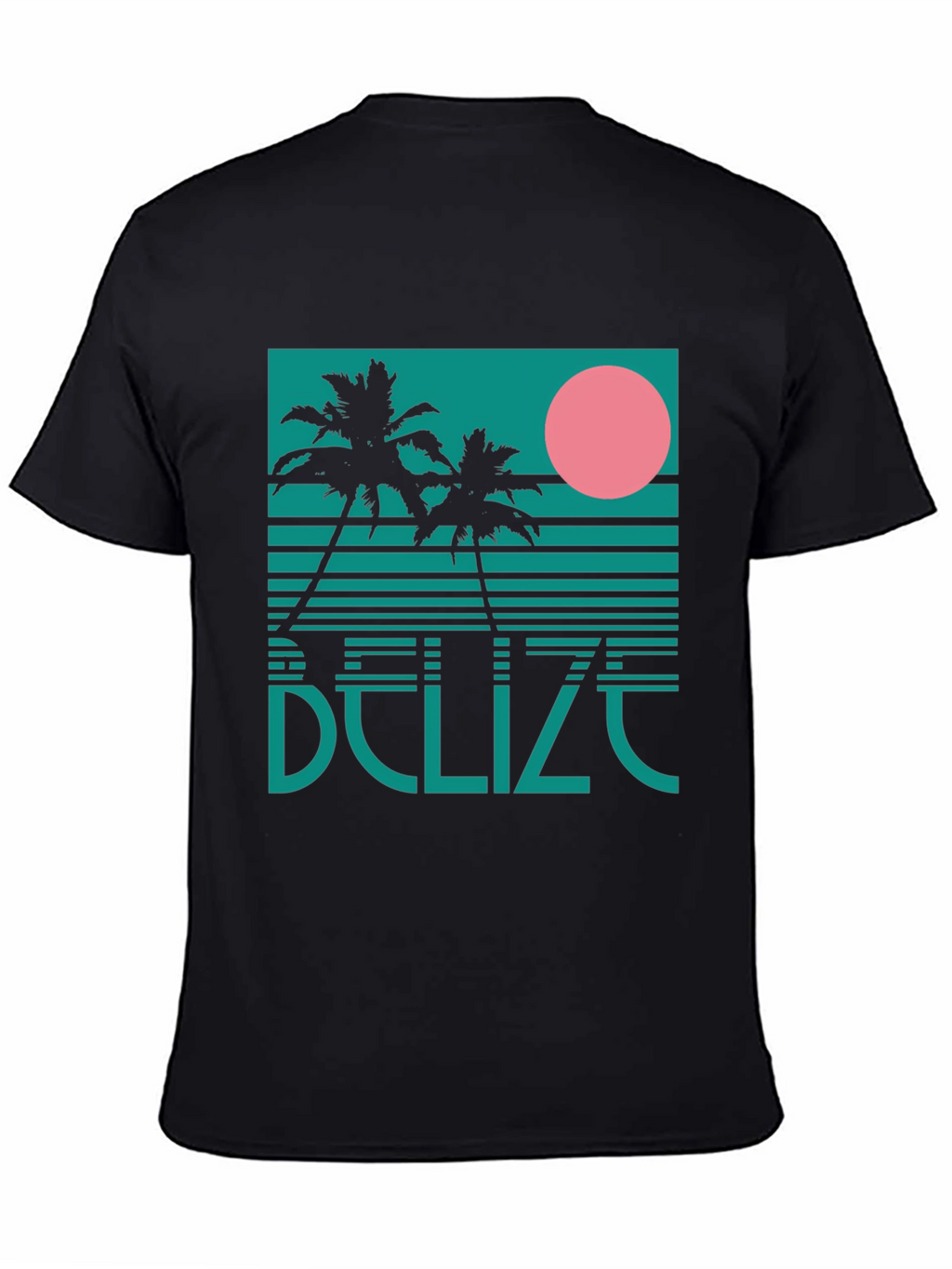 Belize Retro Palm Tree Graphic T-Shirt