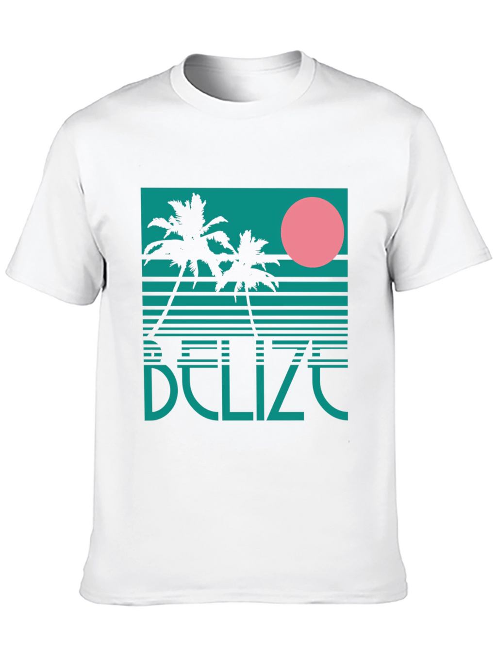Belize Retro Palm Tree Graphic T-Shirt