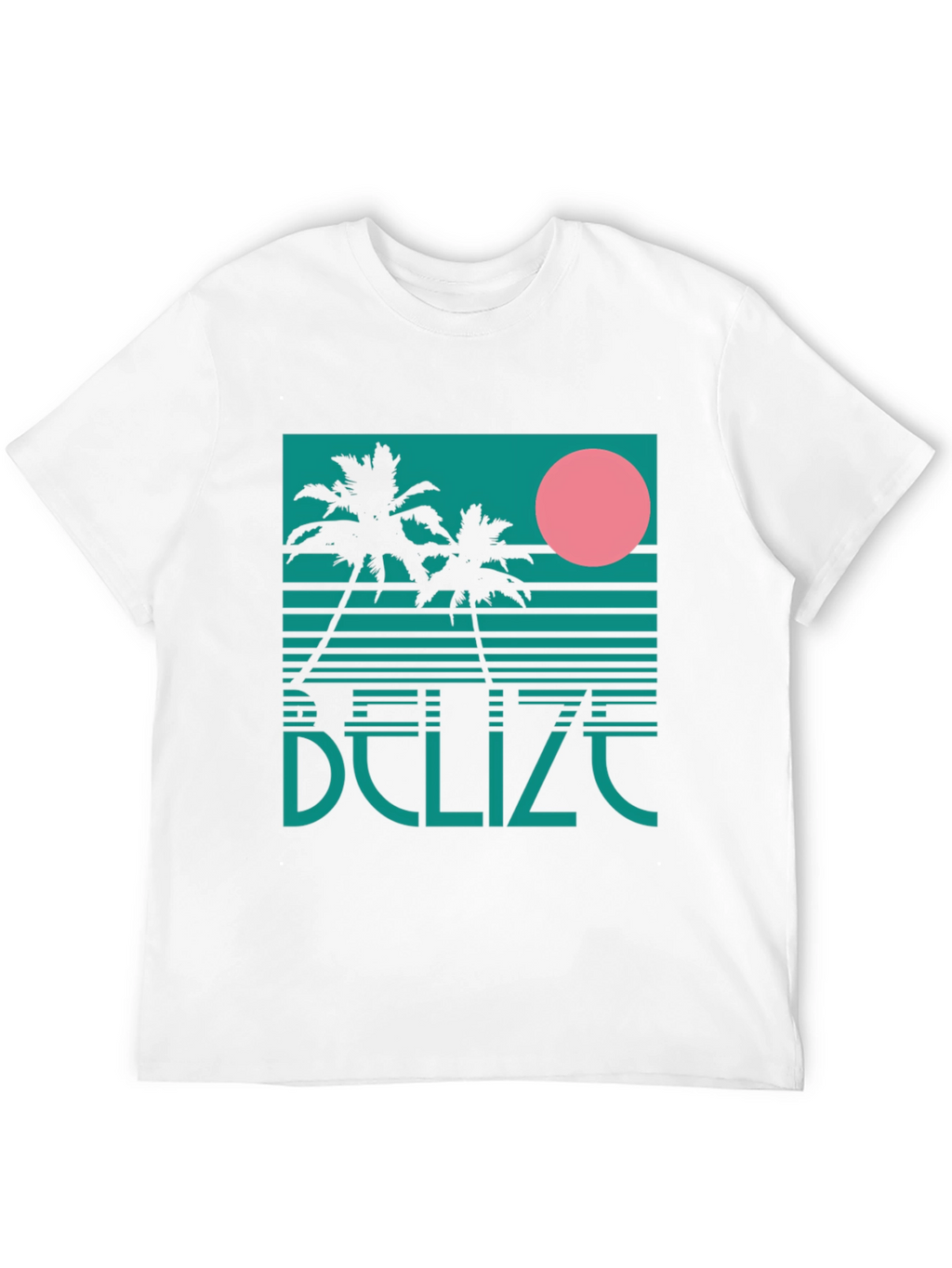 Belize Retro Palm Tree Graphic T-Shirt