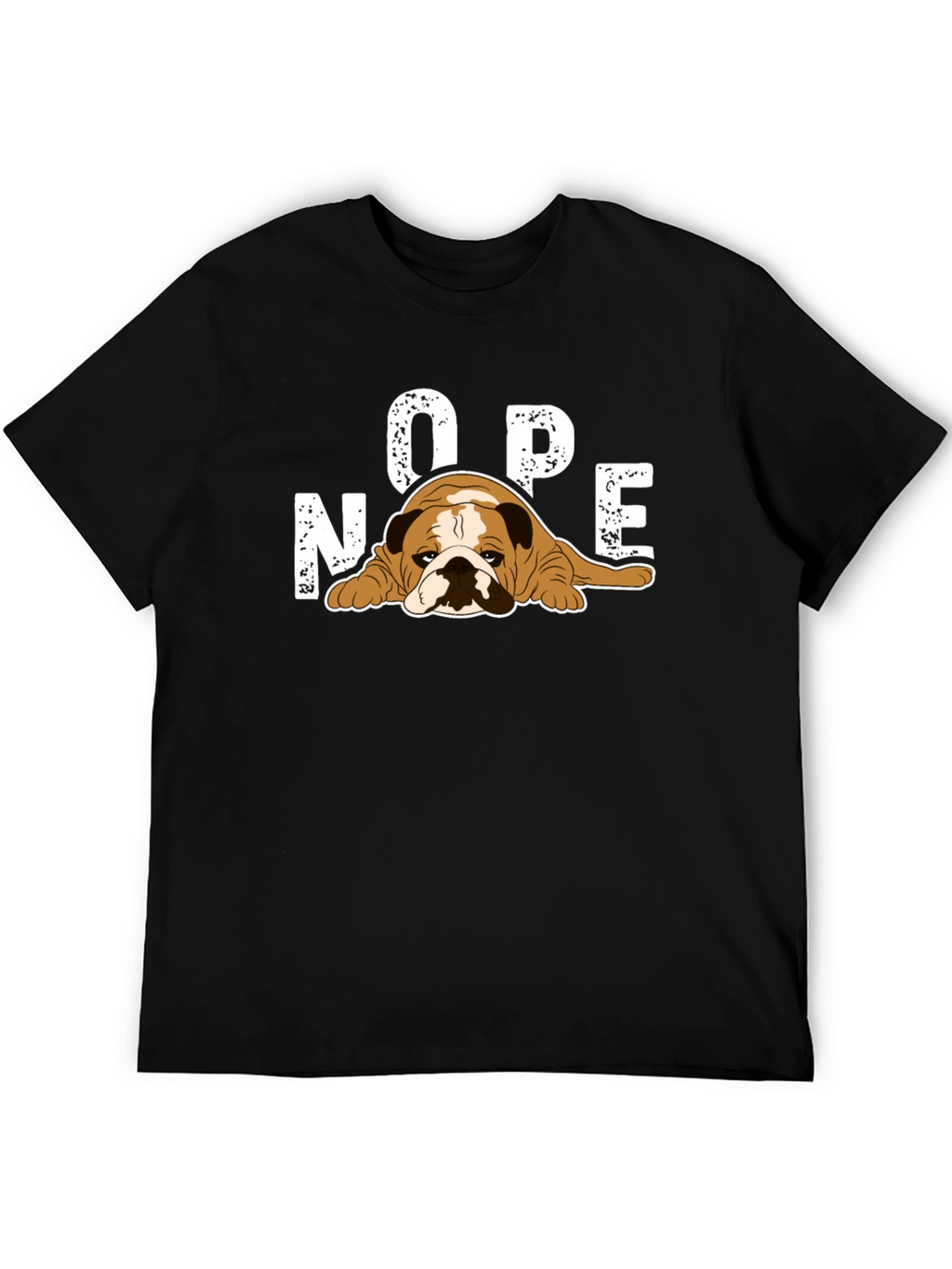 Nope Bulldog Graphic T-Shirt