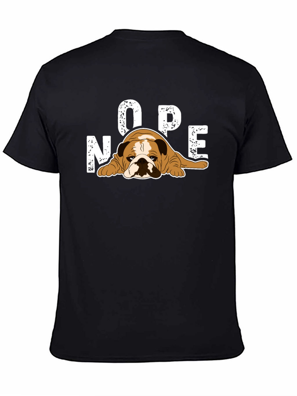 Nope Bulldog Graphic T-Shirt