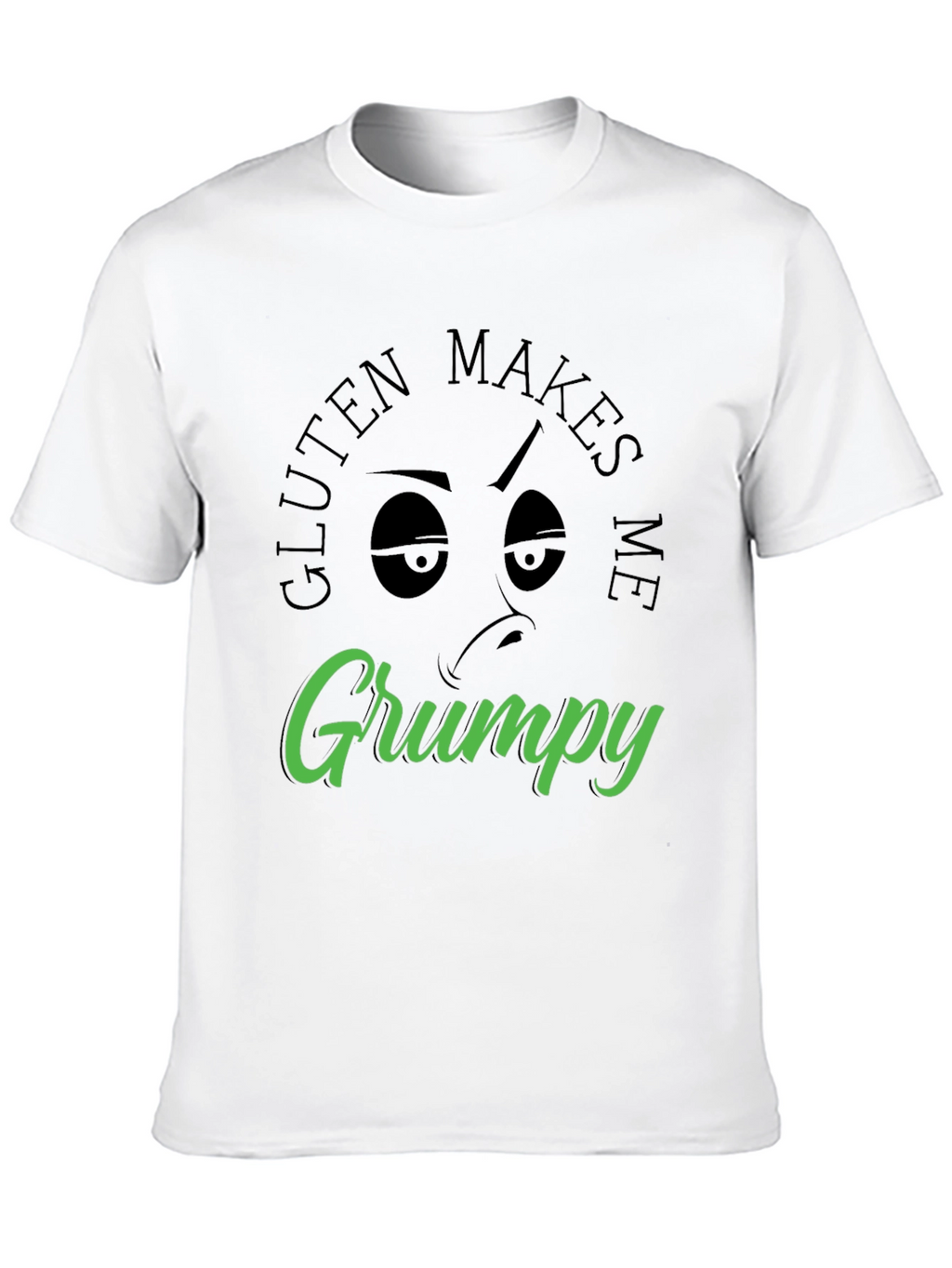 Gluten Makes Me Grumpy T-Shirt - Black