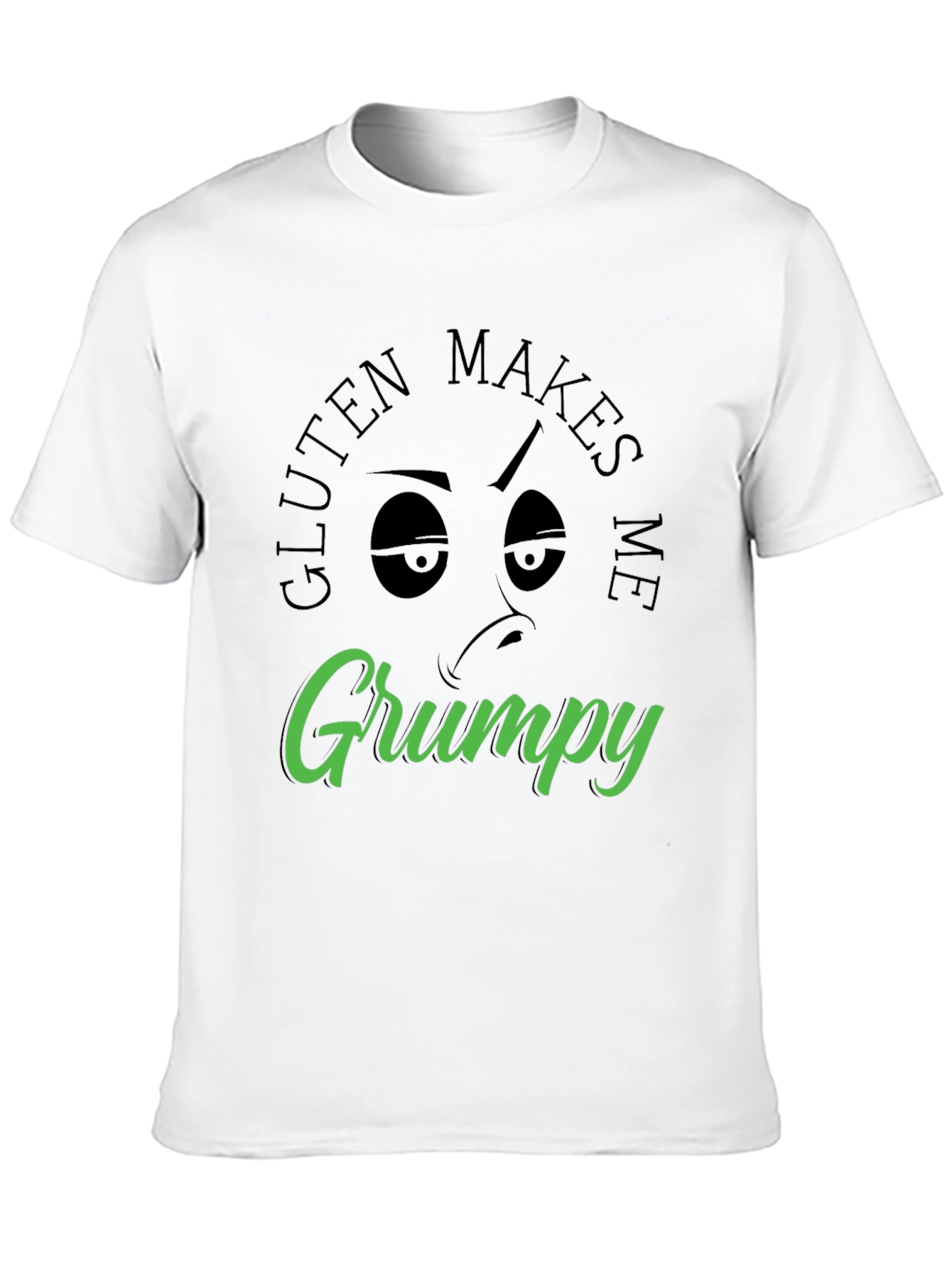 Gluten Makes Me Grumpy T-Shirt - Black