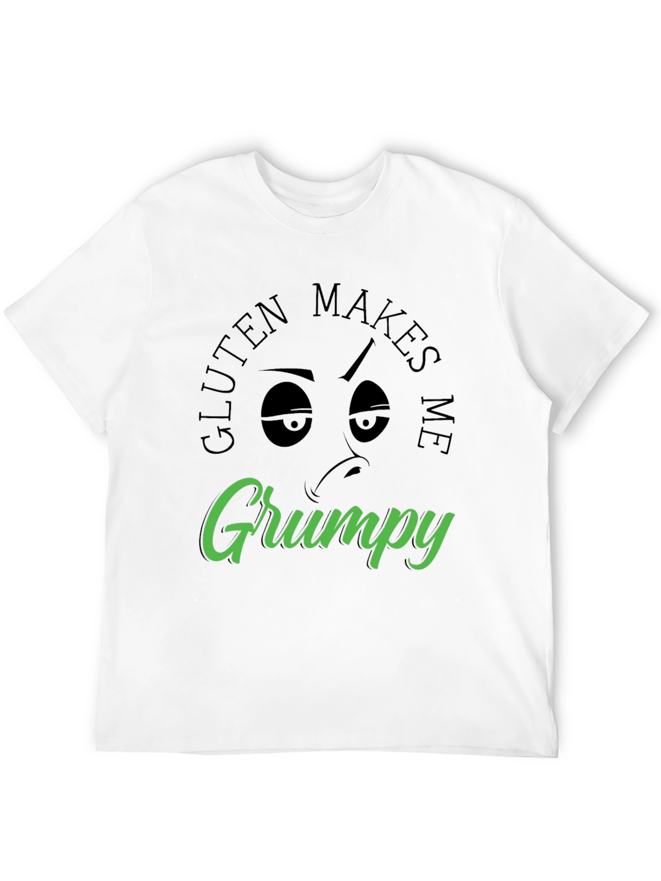 Gluten Makes Me Grumpy T-Shirt - Black
