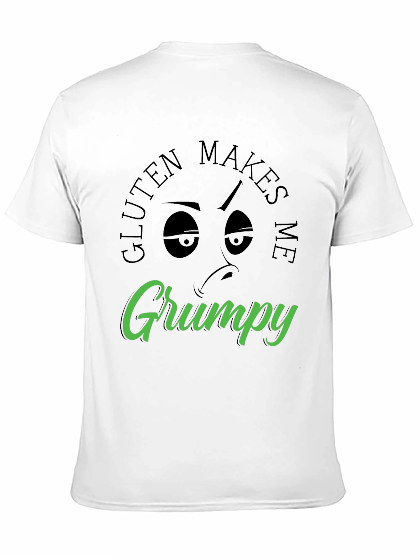 Gluten Makes Me Grumpy T-Shirt - Black