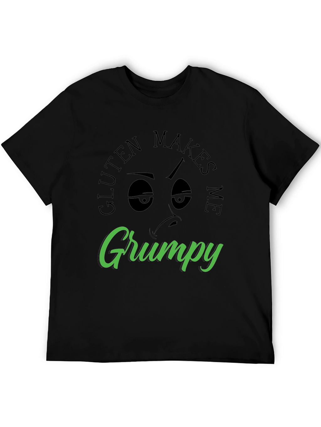 Gluten Makes Me Grumpy T-Shirt - Black