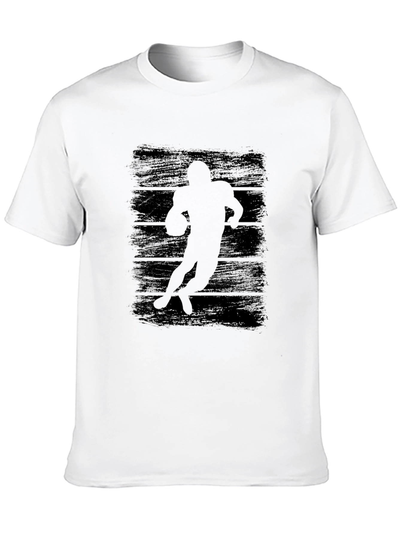 Football Player Silhouette Graphic Tee
