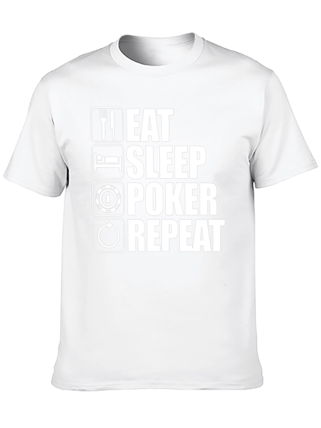 Eat Sleep Poker Repeat Graphic T-Shirt