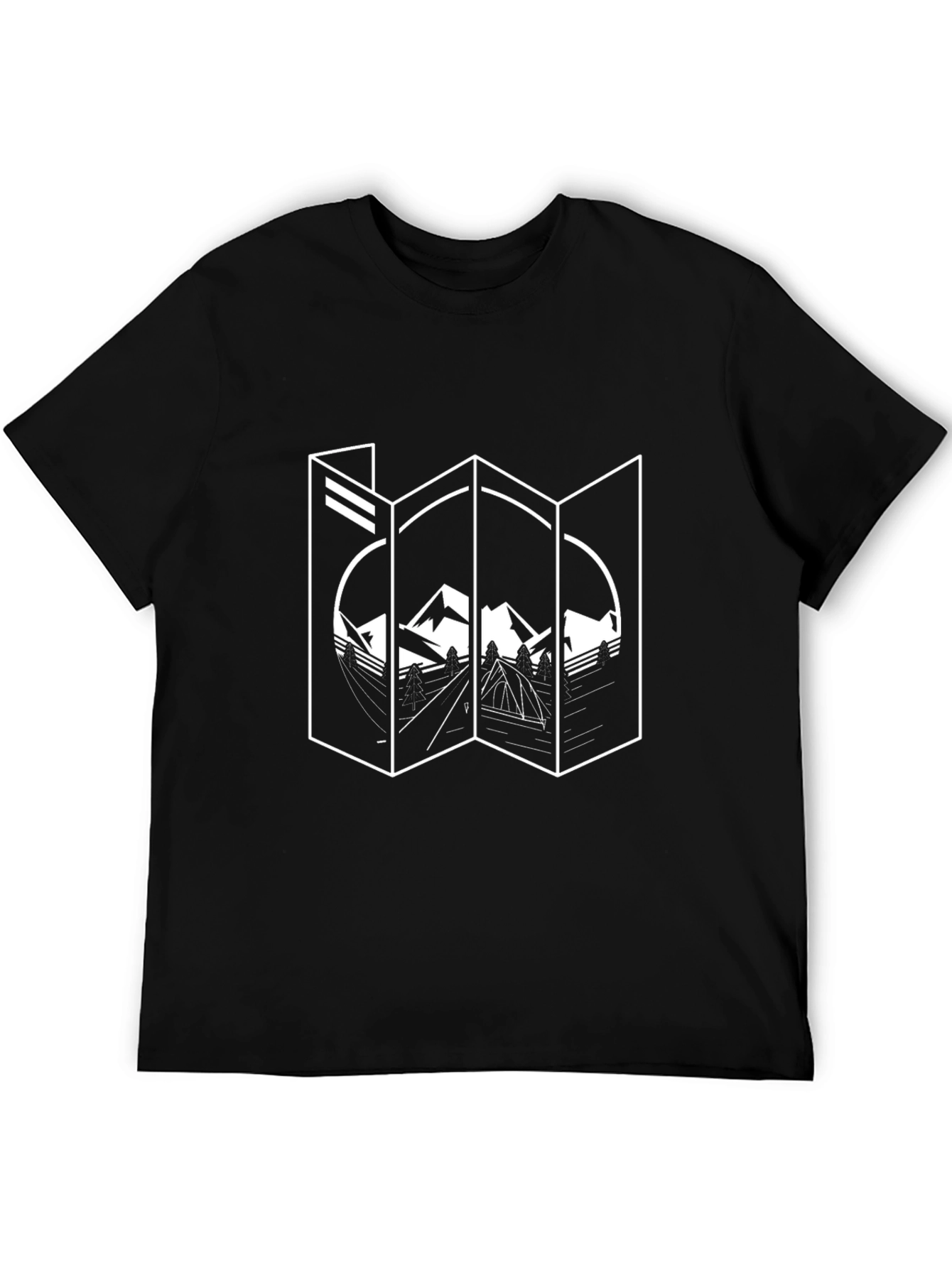 Mountain Map Graphic Tee - Adventure Awaits!