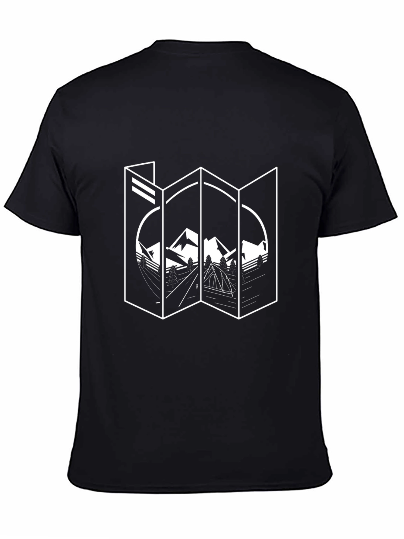 Mountain Map Graphic Tee - Adventure Awaits!