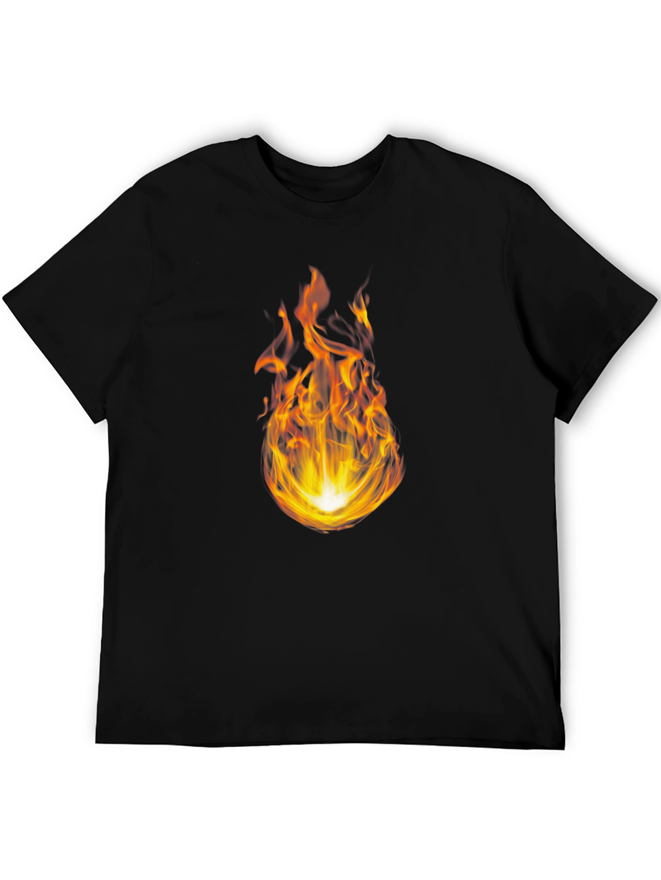 Fiery Flame Graphic Black T-Shirt