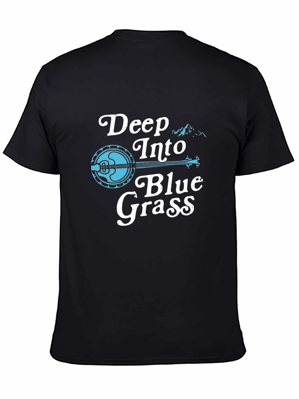 Deep Into Blue Grass Tee - Banjo Music T-Shirt