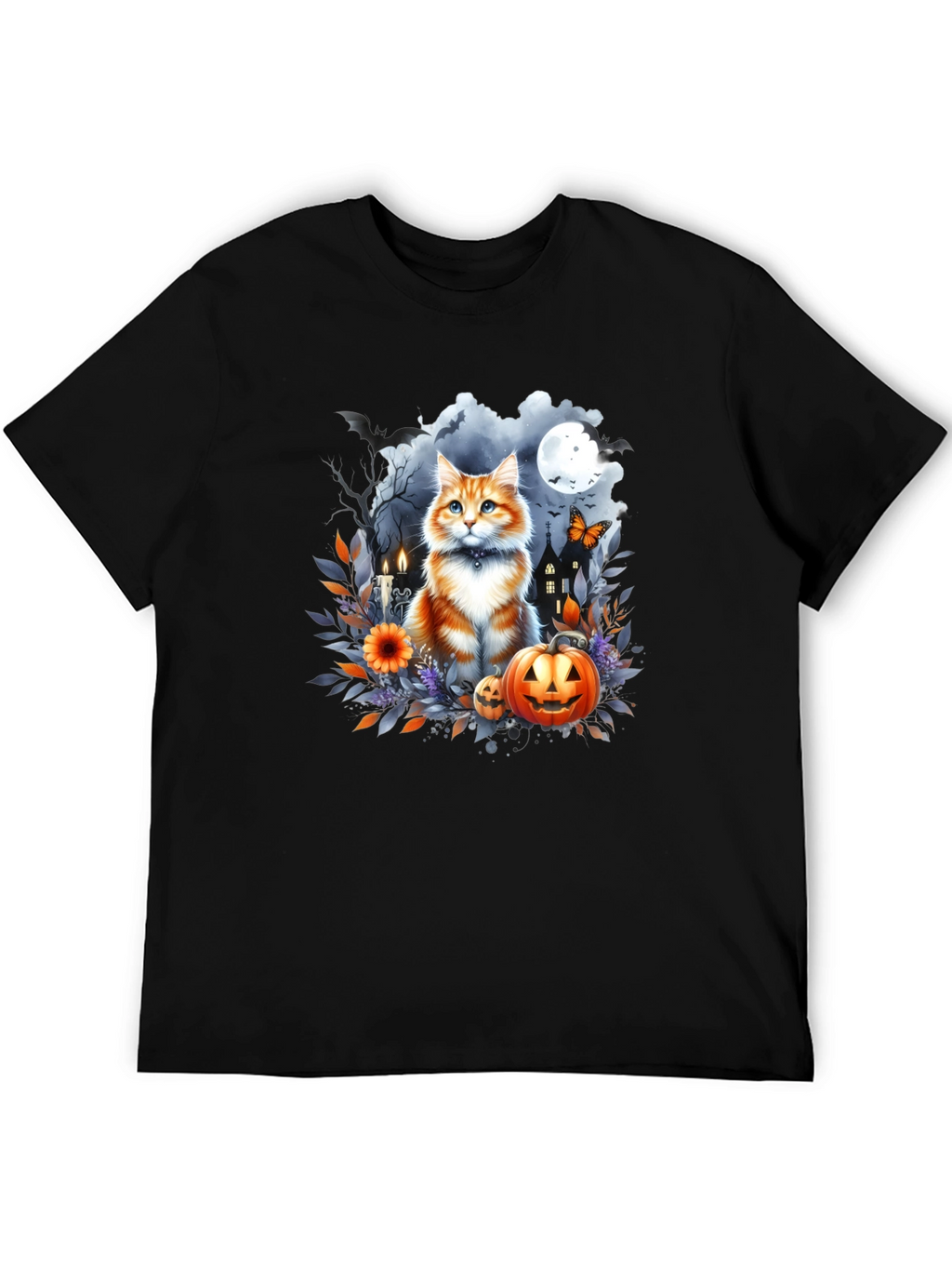 Halloween Cat T-Shirt: Spooky Season Style