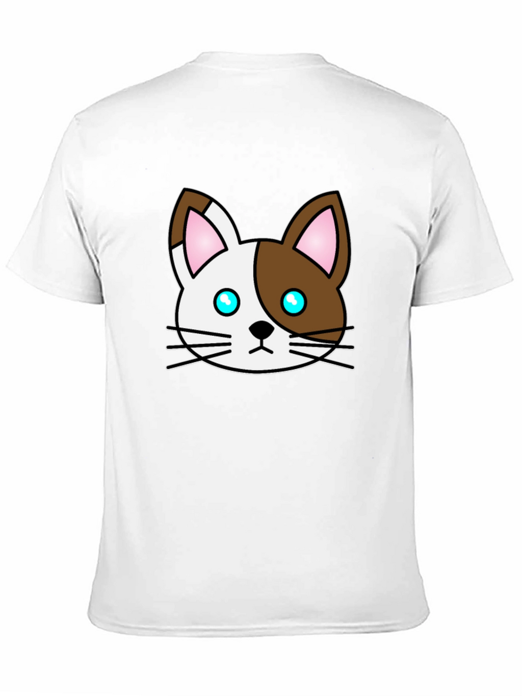 Cute Cartoon Cat Graphic Black T-Shirt