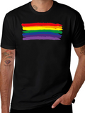 Pride Rainbow T-Shirt - Black Graphic Tee