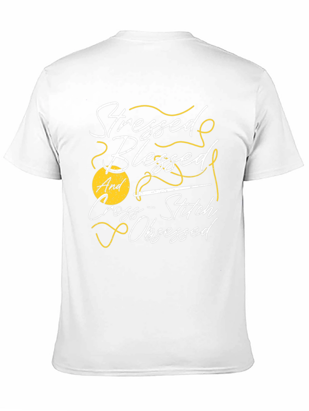 Stressed Blessed Cross-Stitch Obsessed T-Shirt