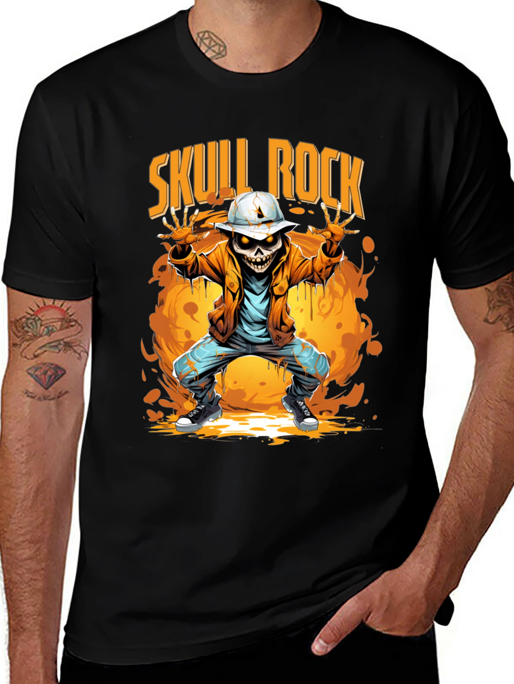Skull Rock Graphic T-Shirt