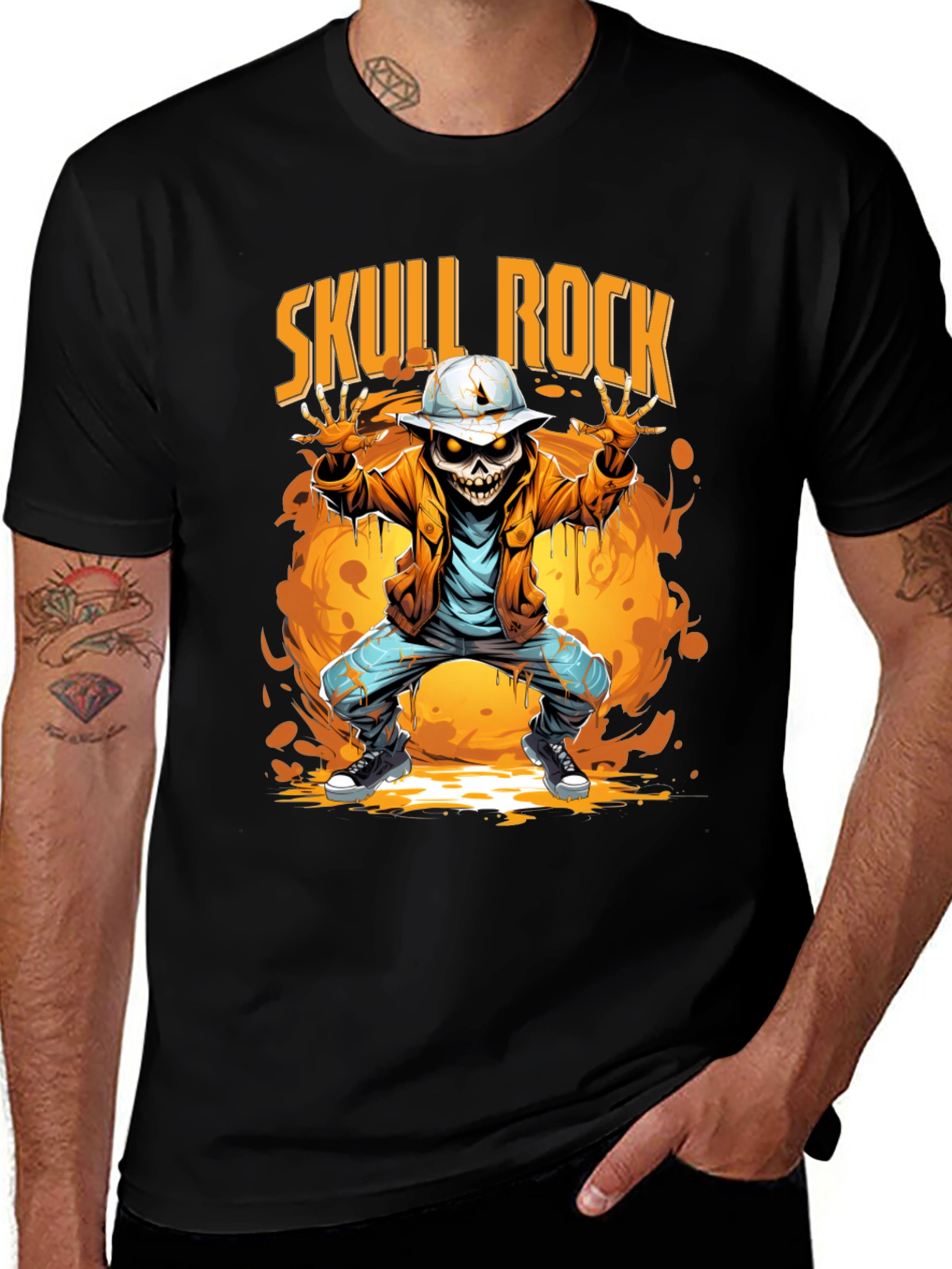 Skull Rock Graphic T-Shirt