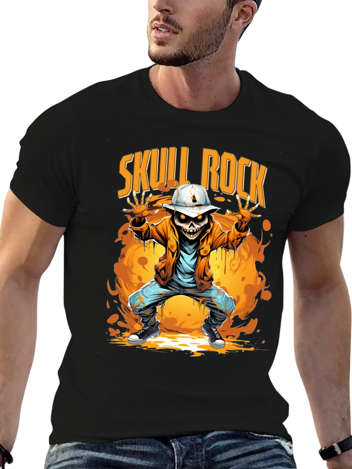 Skull Rock Graphic T-Shirt