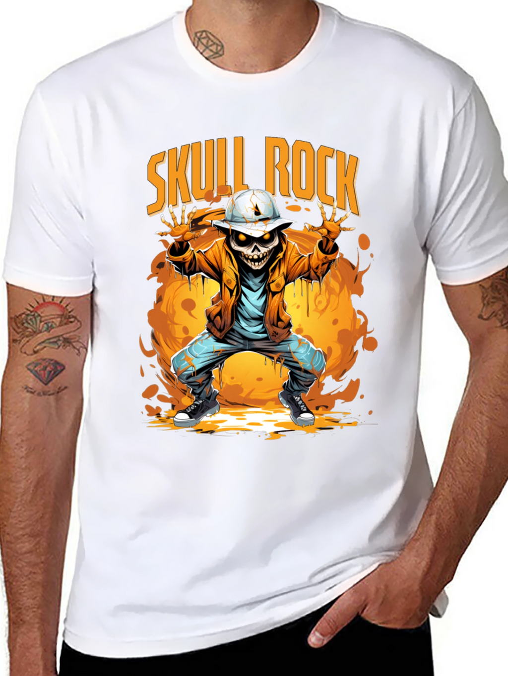 Skull Rock Graphic T-Shirt