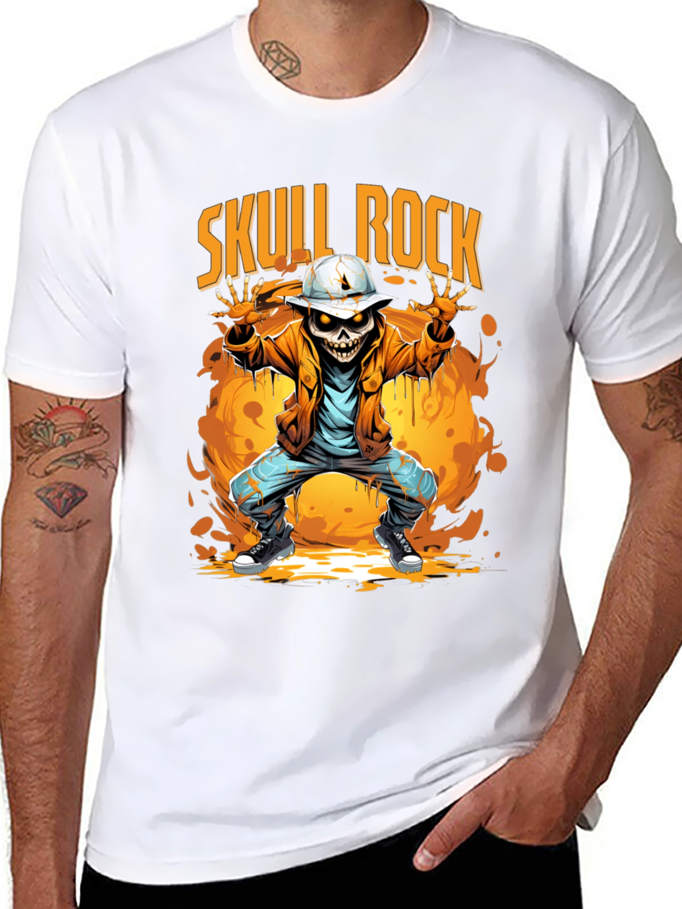 Skull Rock Graphic T-Shirt