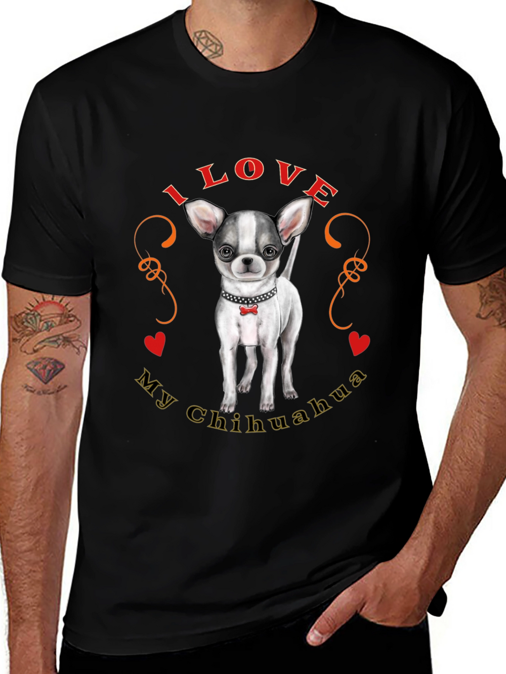 I Love My Chihuahua T-Shirt Cute Dog Tee