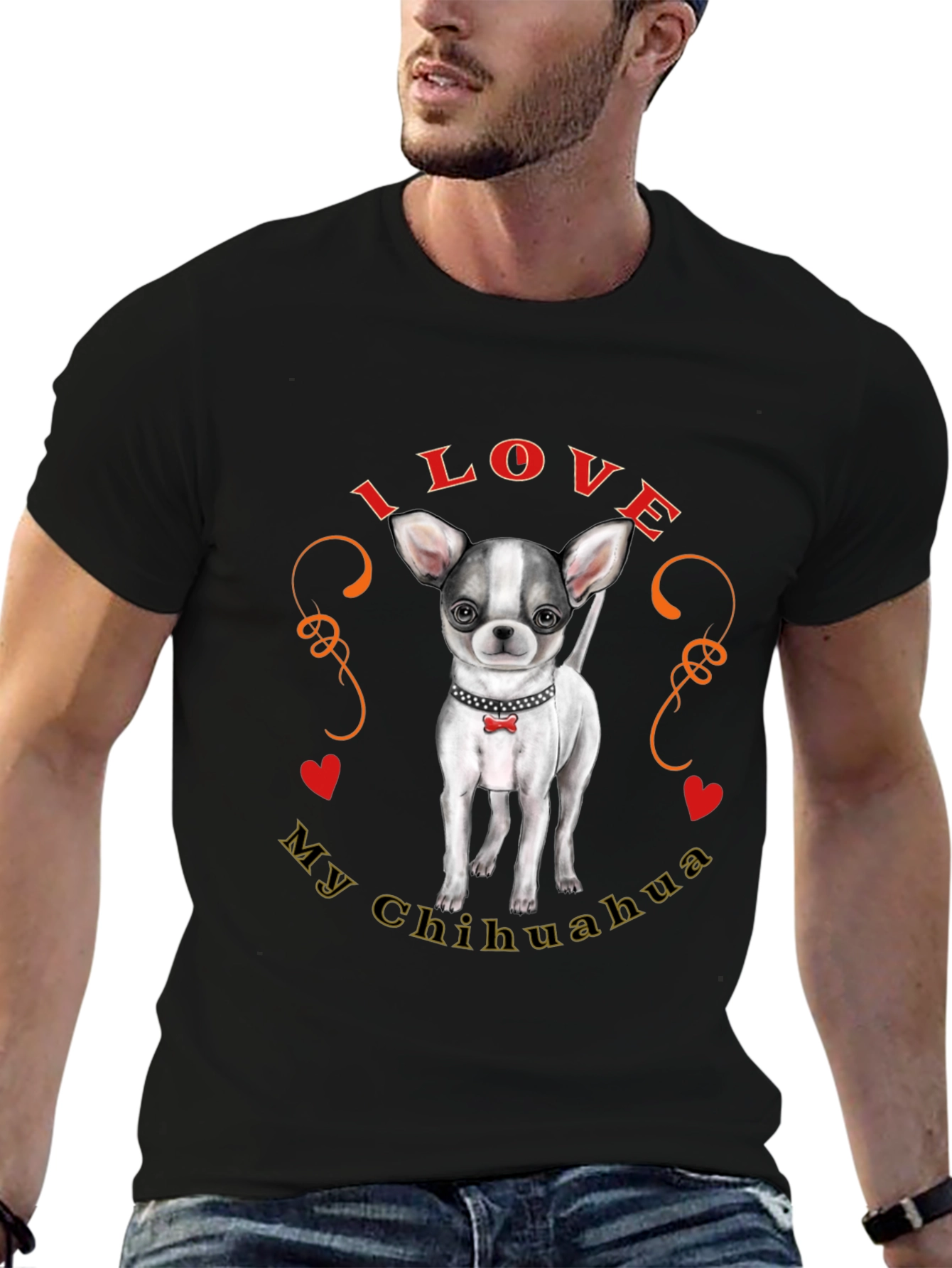 I Love My Chihuahua T-Shirt Cute Dog Tee