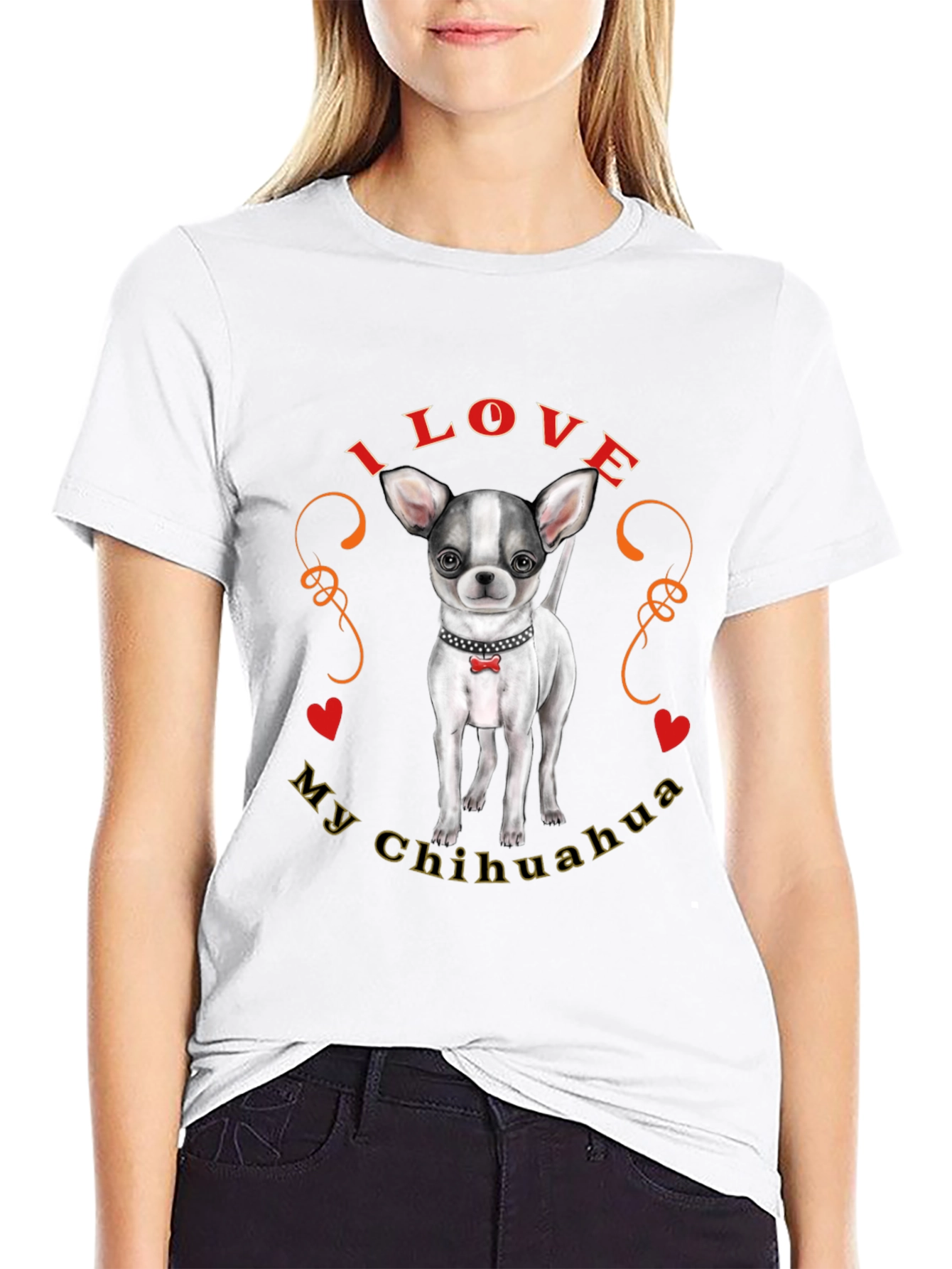 I Love My Chihuahua T-Shirt Cute Dog Tee