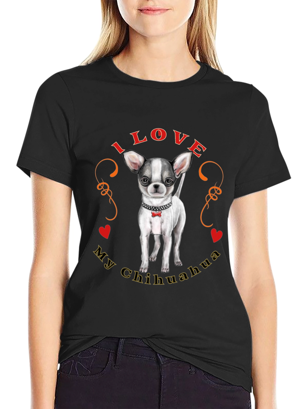I Love My Chihuahua T-Shirt Cute Dog Tee