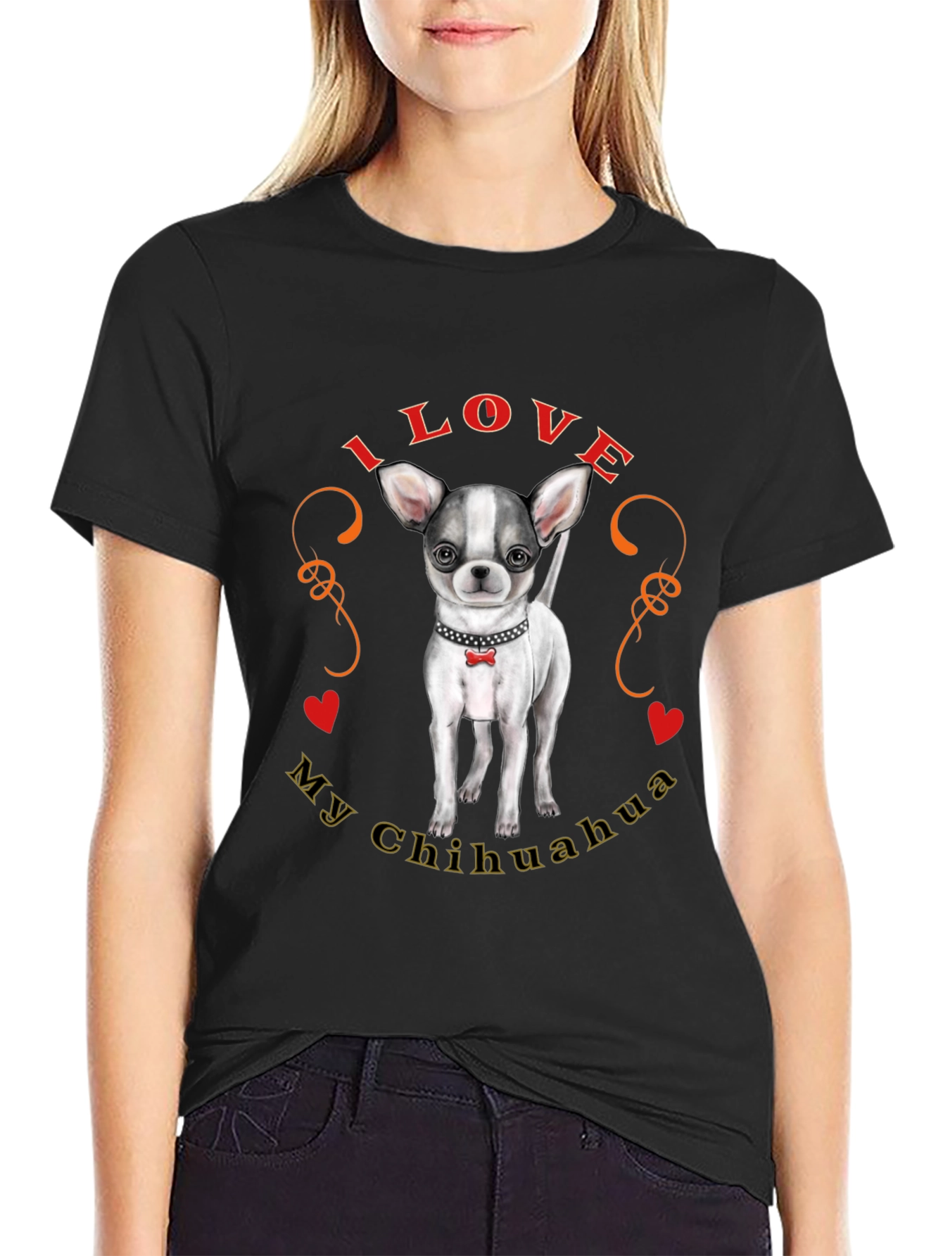 I Love My Chihuahua T-Shirt Cute Dog Tee