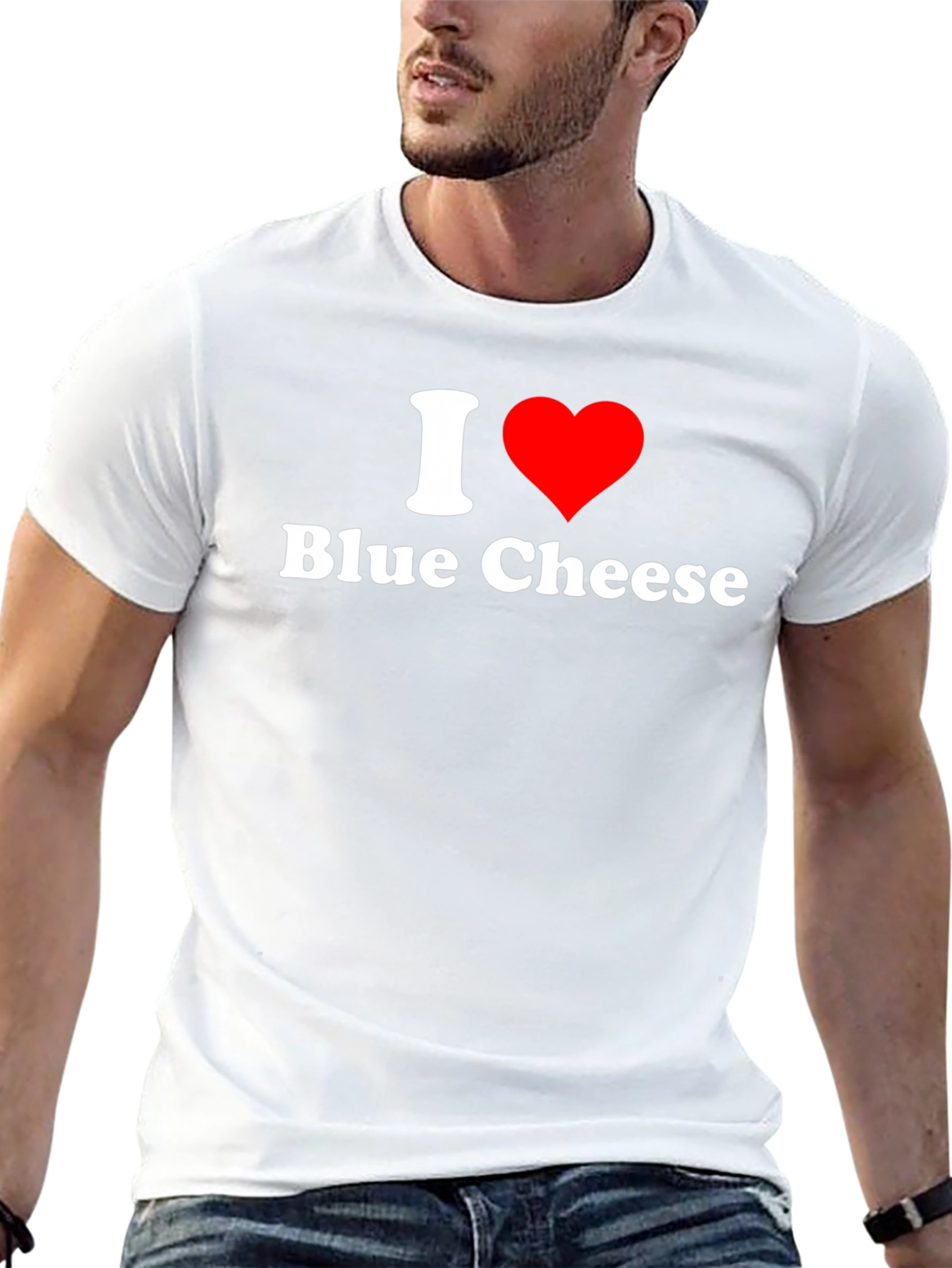 I Heart Blue Cheese Graphic T-Shirt - Black