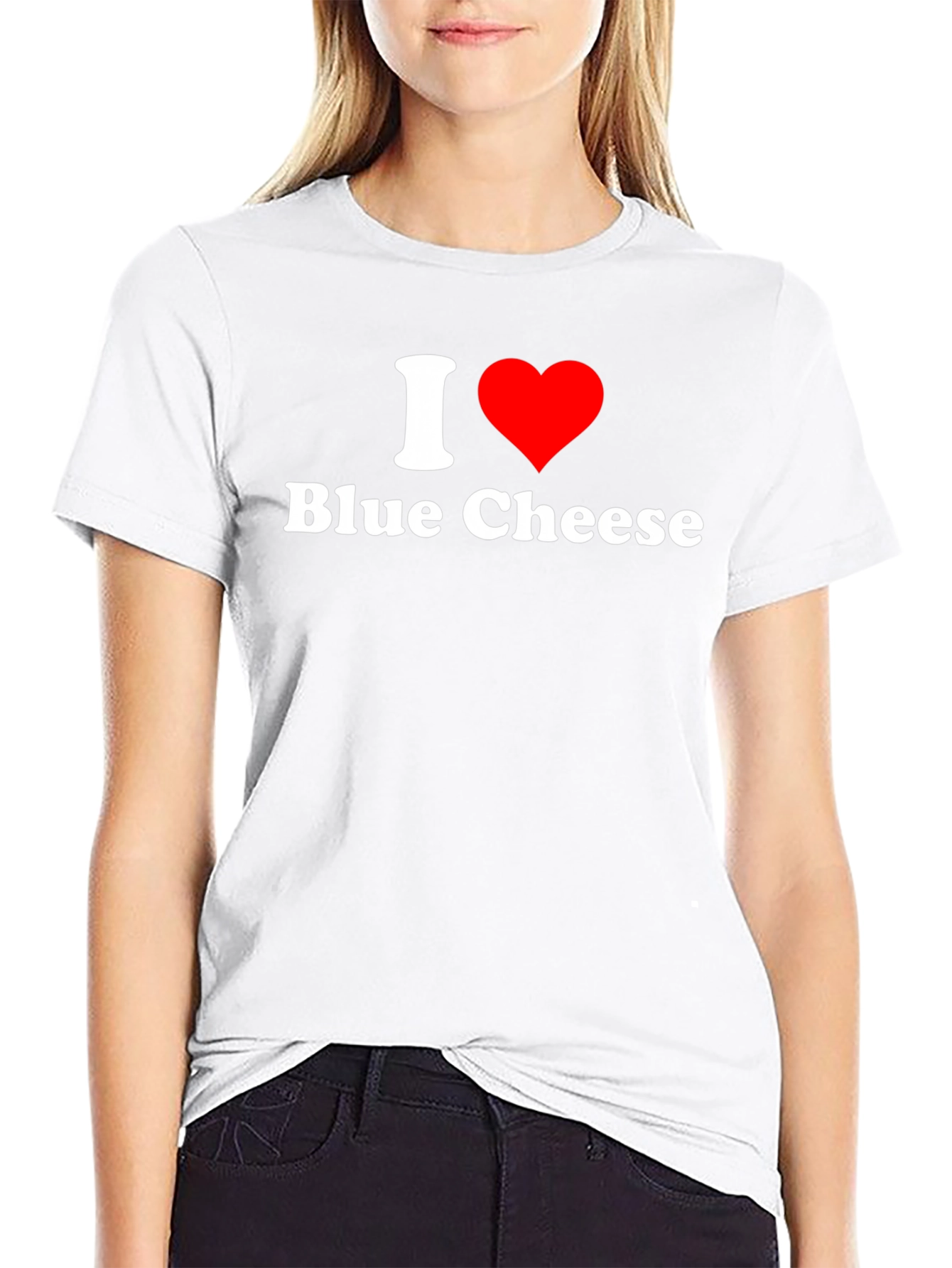 I Heart Blue Cheese Graphic T-Shirt - Black