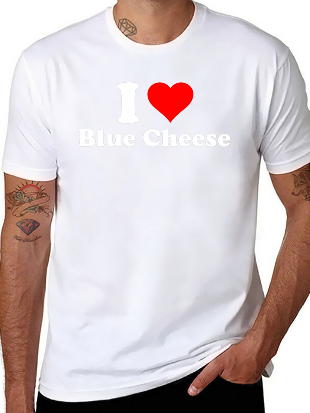 I Heart Blue Cheese Graphic T-Shirt - Black