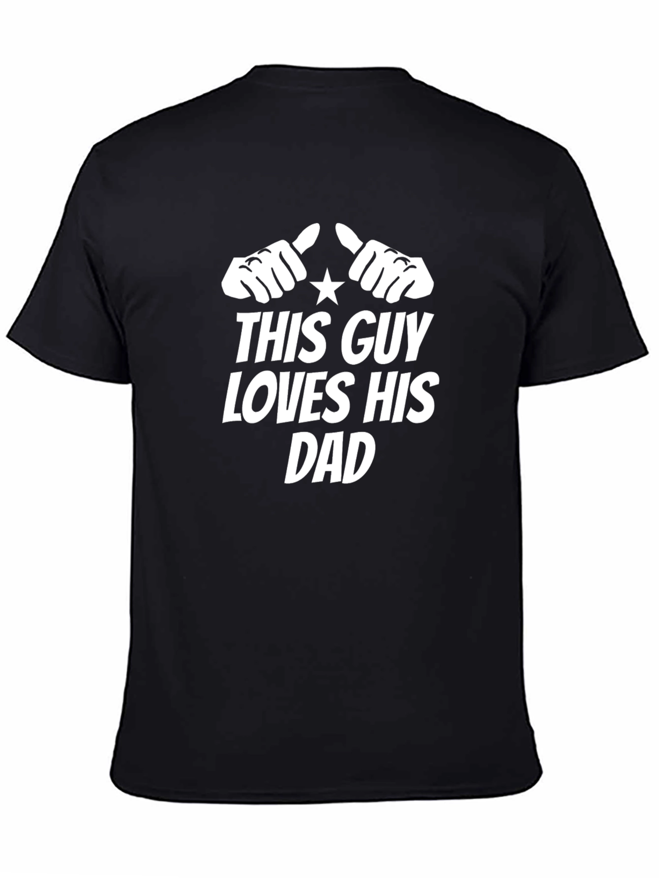 This Guy Loves His Dad T-Shirt - Black