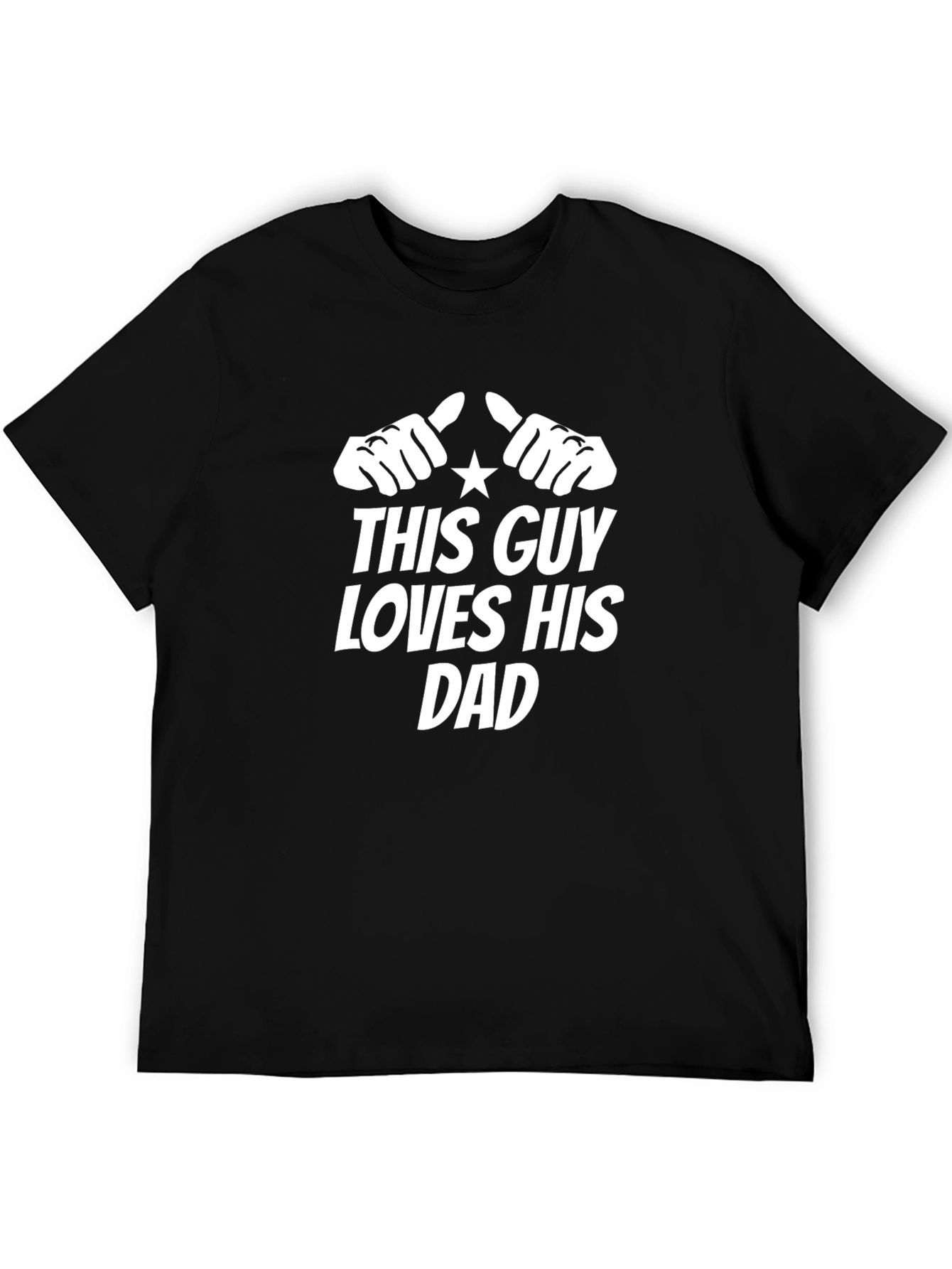 This Guy Loves His Dad T-Shirt - Black