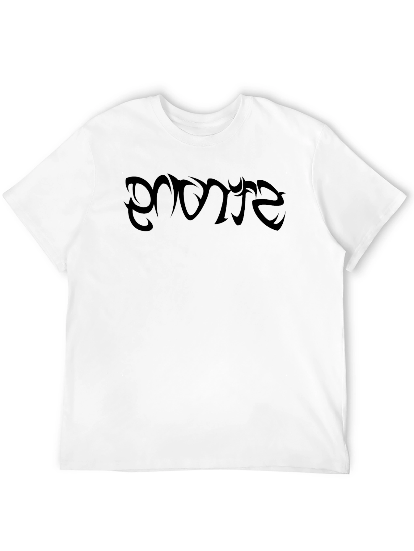 Black T-Shirt with Artistic Graphic Print