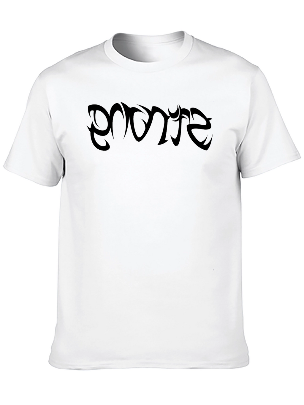 Black T-Shirt with Artistic Graphic Print