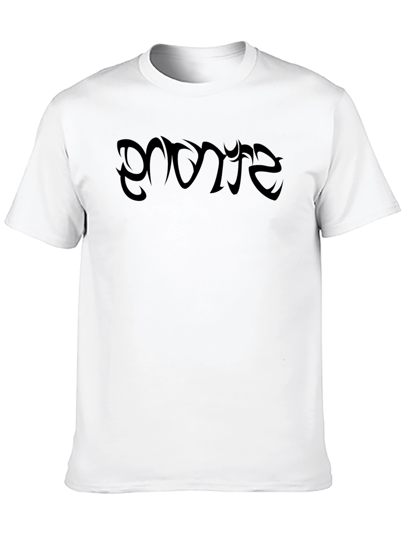 Black T-Shirt with Artistic Graphic Print
