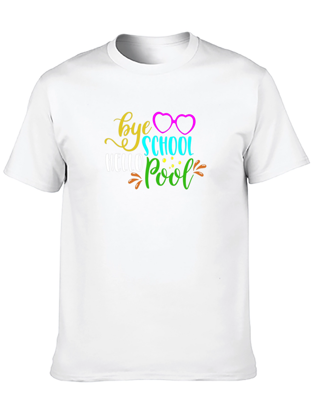 Bye School Hello Pool Black T-Shirt