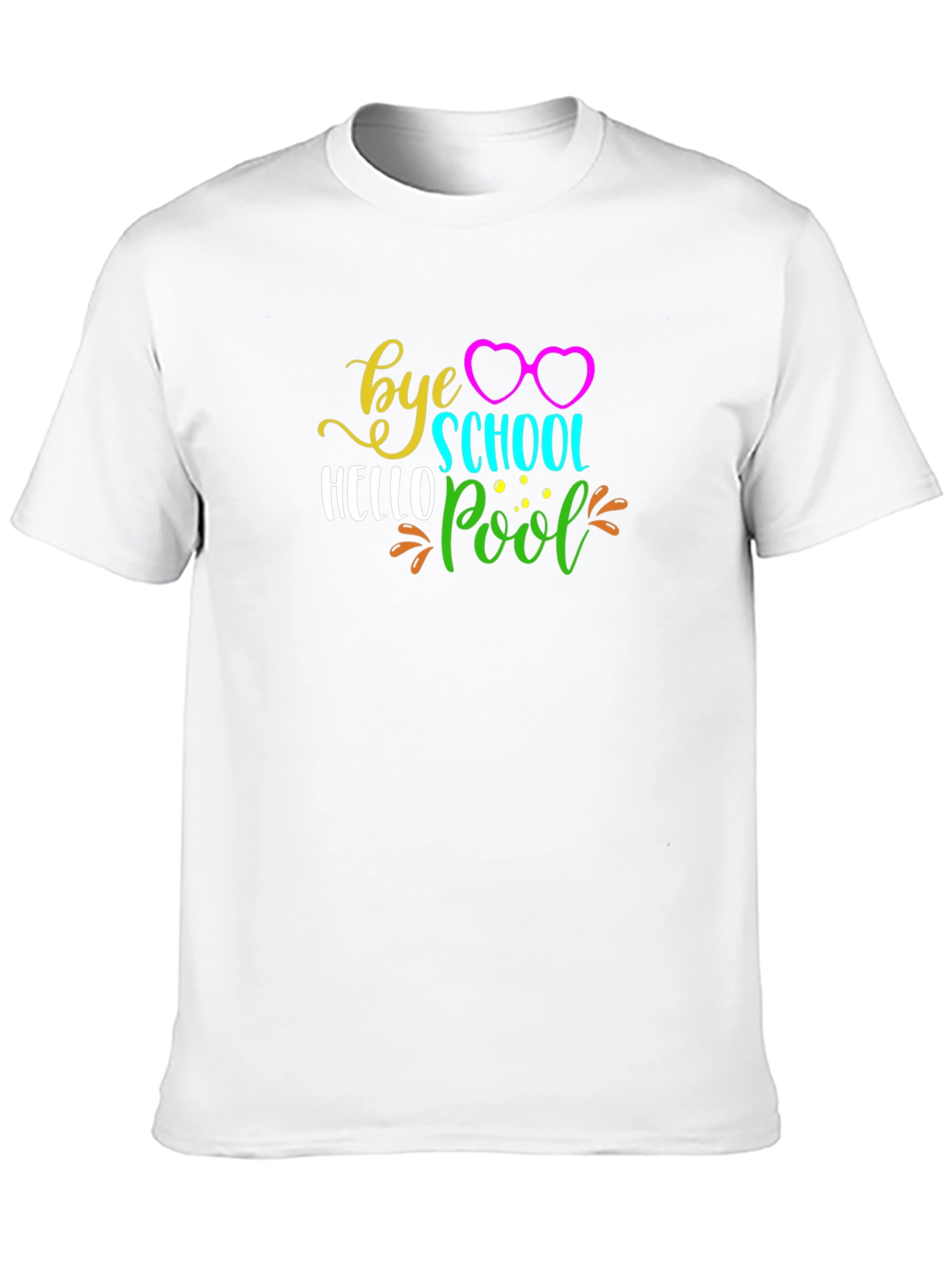 Bye School Hello Pool Black T-Shirt
