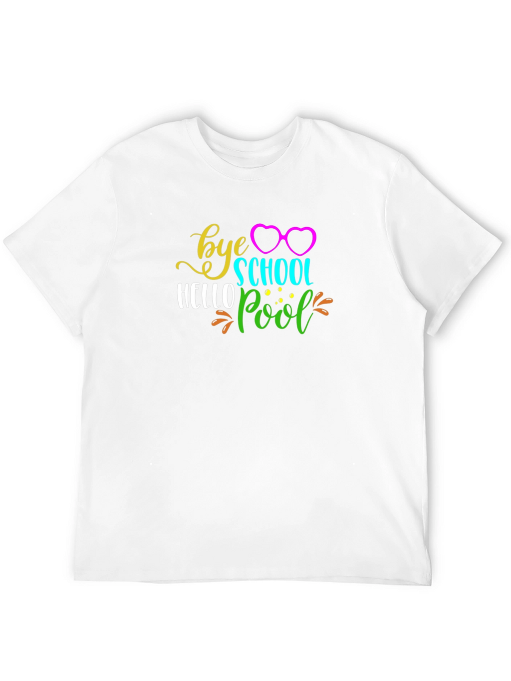 Bye School Hello Pool Black T-Shirt